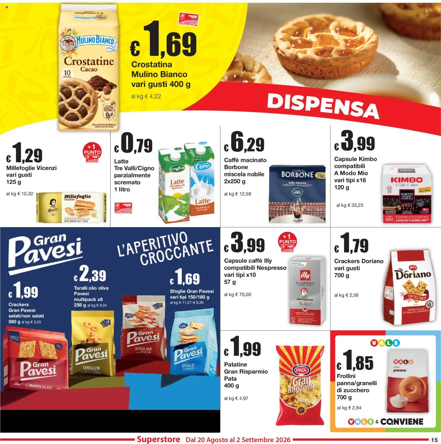 Volantino Sì con Te del 20/08/2026 | Pagina: 15 | Prodotti: Patatine, Latte, Olio, Alluminio