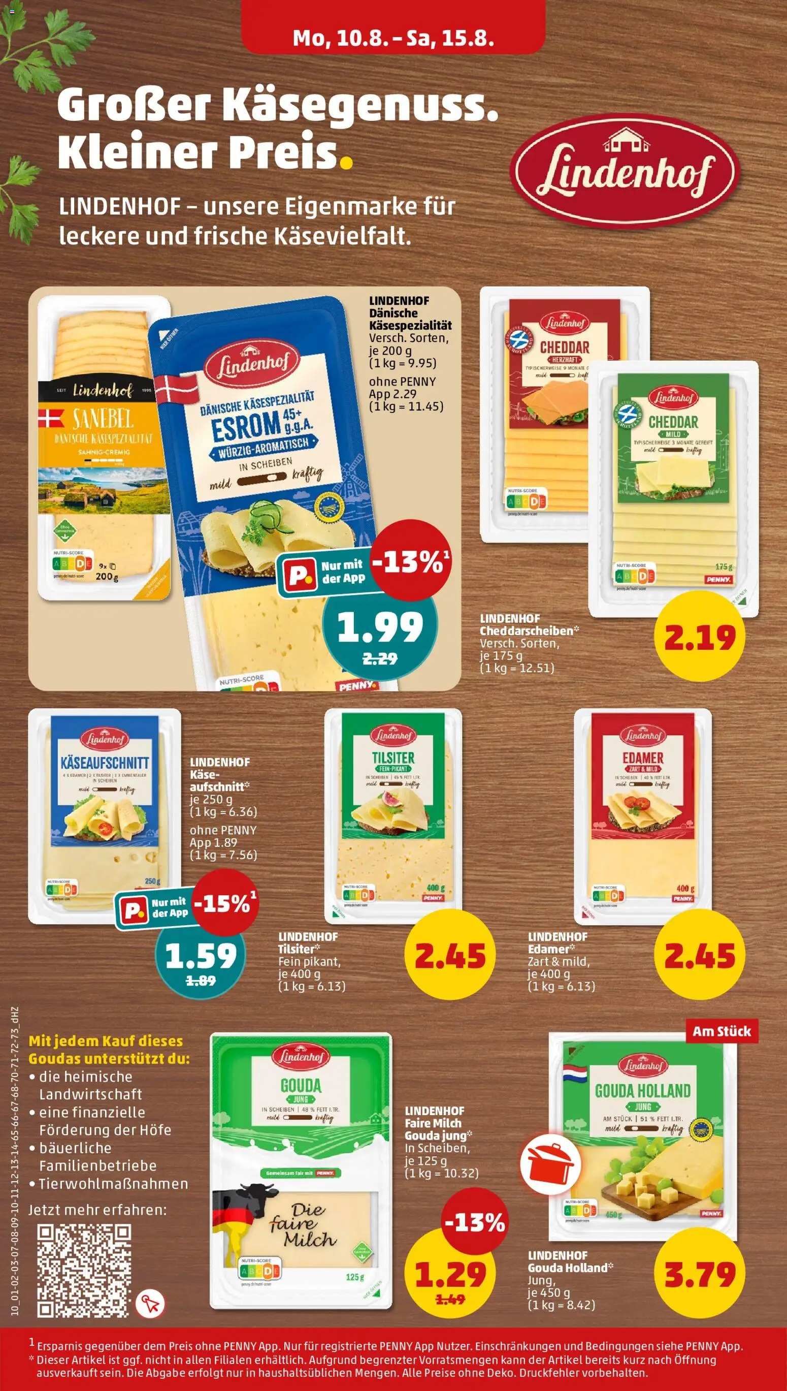 Penny Prospekt – gültig ab 10.08.2026 | Seite: 12 | Produkte: Milch, Käse, Gouda, Edamer