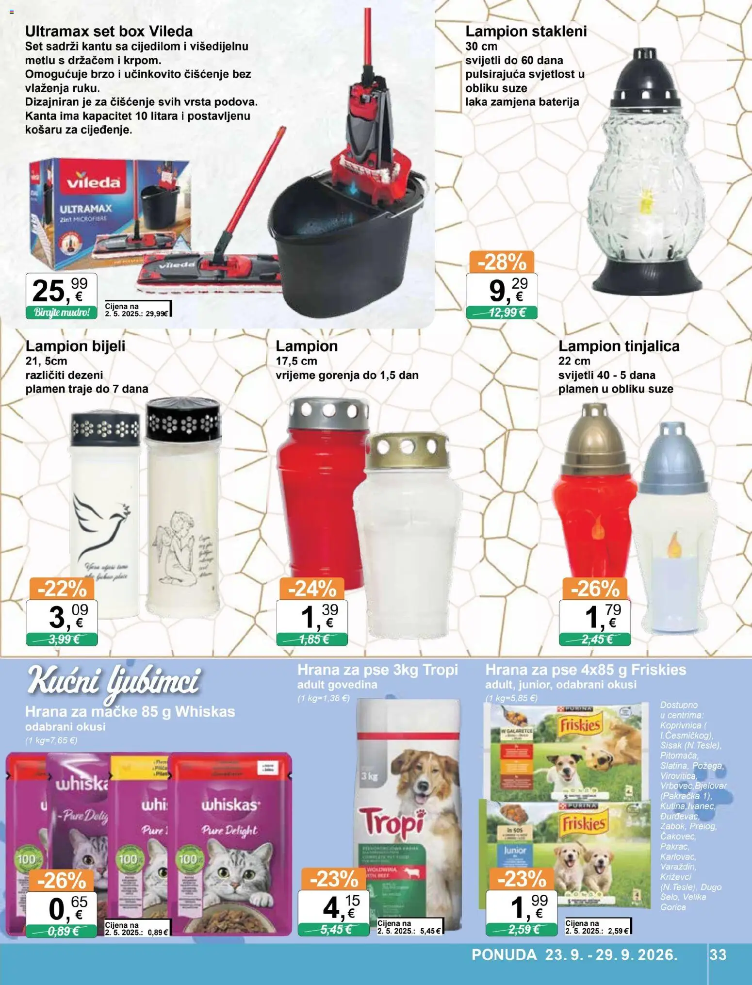 KTC katalog | vrijedi od 23.09.2026 | Stranica: 33 | Proizvodi: Whiskas, Baterija, Lampion, Vileda