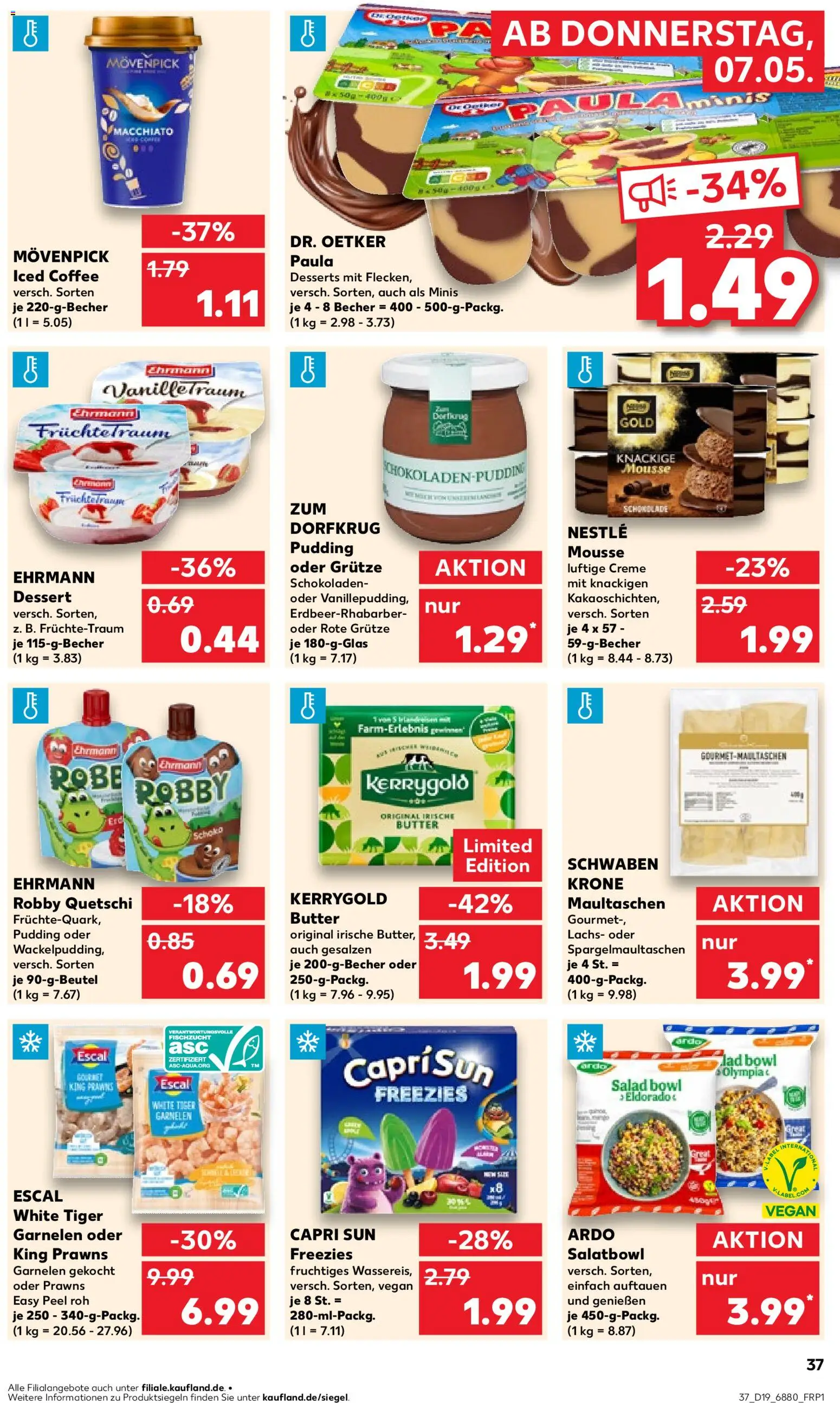 Kaufland Prospekt Völklingen	 – gültig ab 07.05.2026 | Seite: 37 | Produkte: Capri sun, Butter, Tiger garnelen, Kerrygold butter