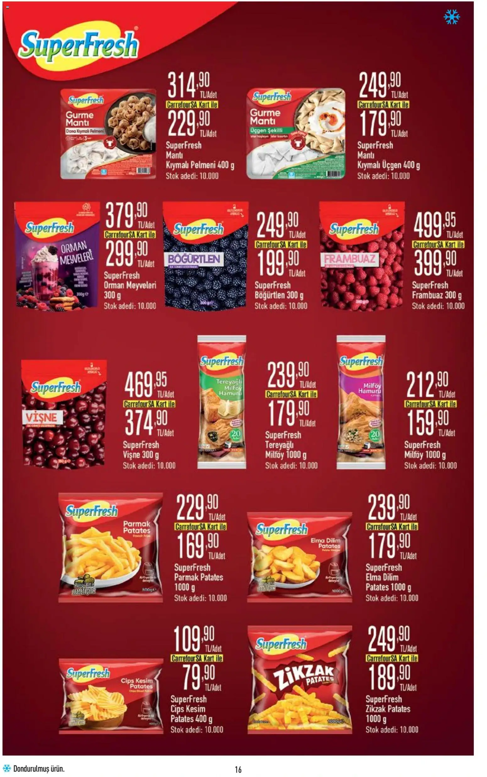 CarrefourSA Katalog - 11.06.2026 tarihinden itibaren geçerlidir | Sayfa: 16 | Ürünler: Frambuaz, Elma, Vişne, Patates