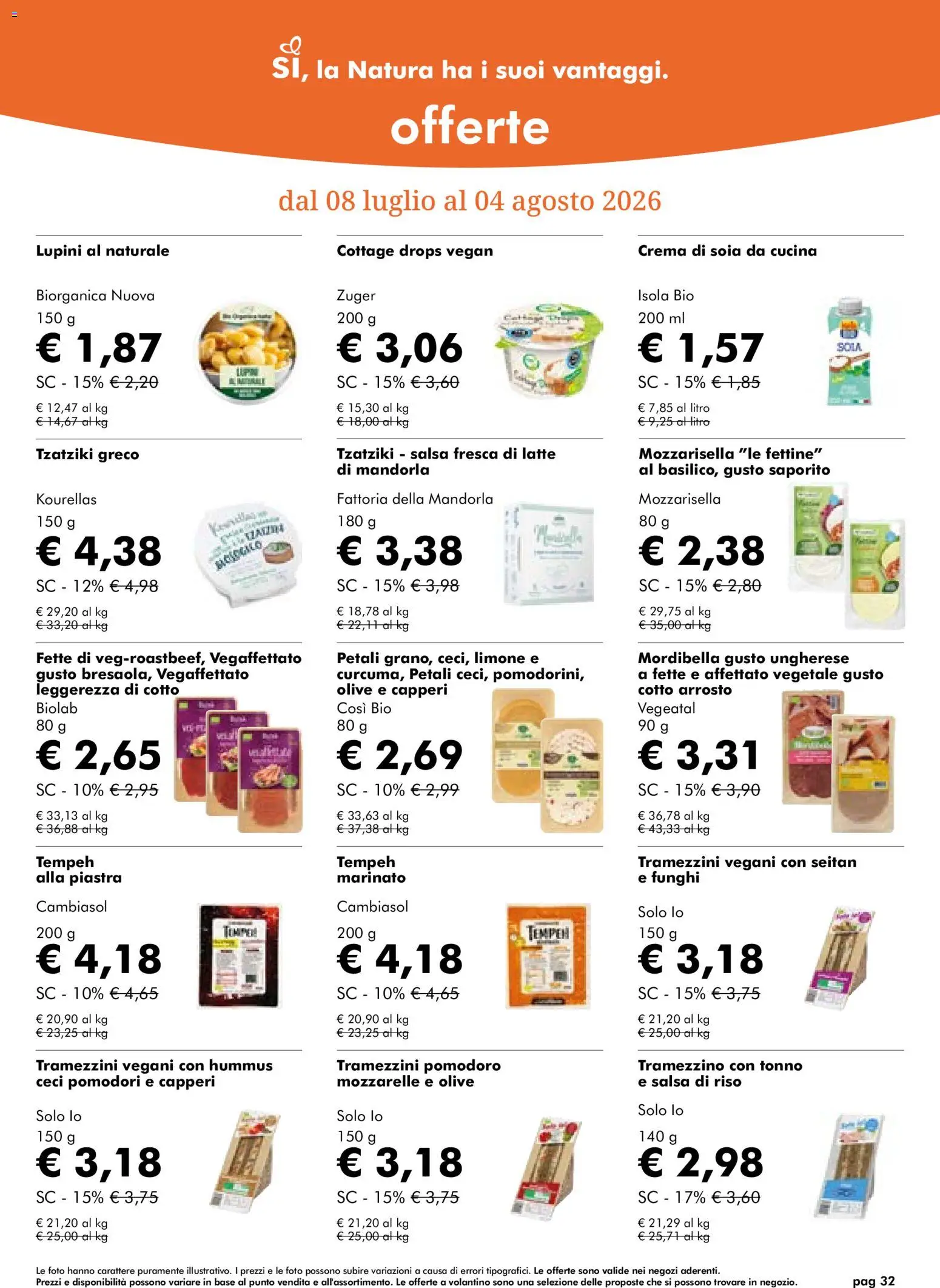 Volantino Natura Sì del 08/07/2026 | Pagina: 32