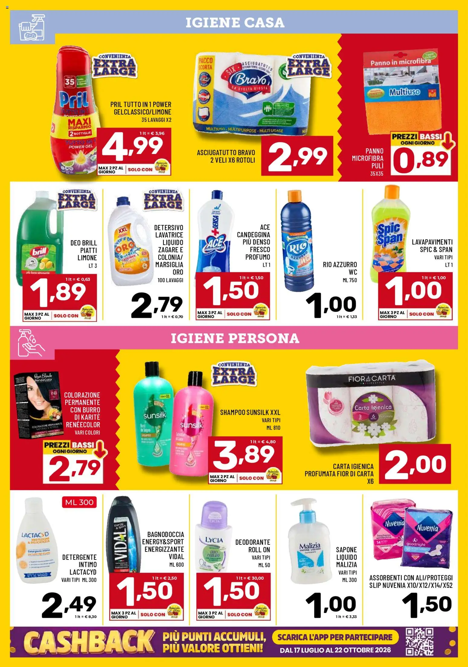 Volantino Il Centesimo del 17/07/2026 | Pagina: 9 | Prodotti: Sapone, Candeggina, Limone, Asciugatutto