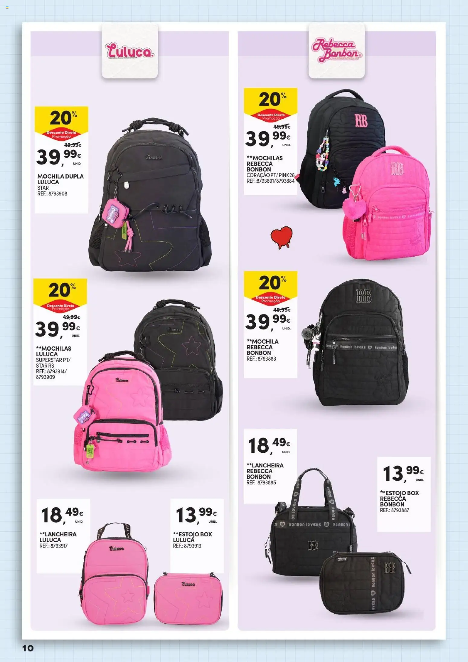 Continente - Açores Regresso às Aulas │ válido de 25/08/2026 | Página: 10 | Produtos: Mochila, Mochilas