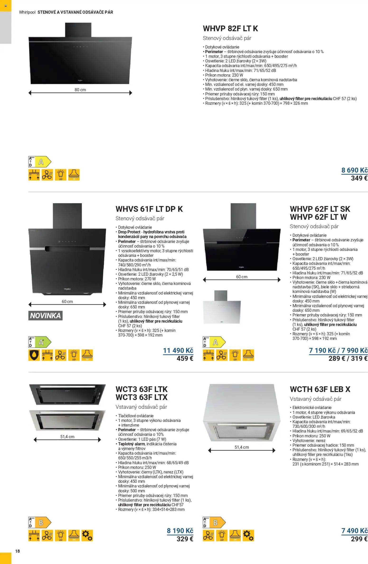 Möbelix leták - WHIRLPOOL od 01.08.2025 | Strana: 18 | Produkty: Odsavač par, Hadice, LED