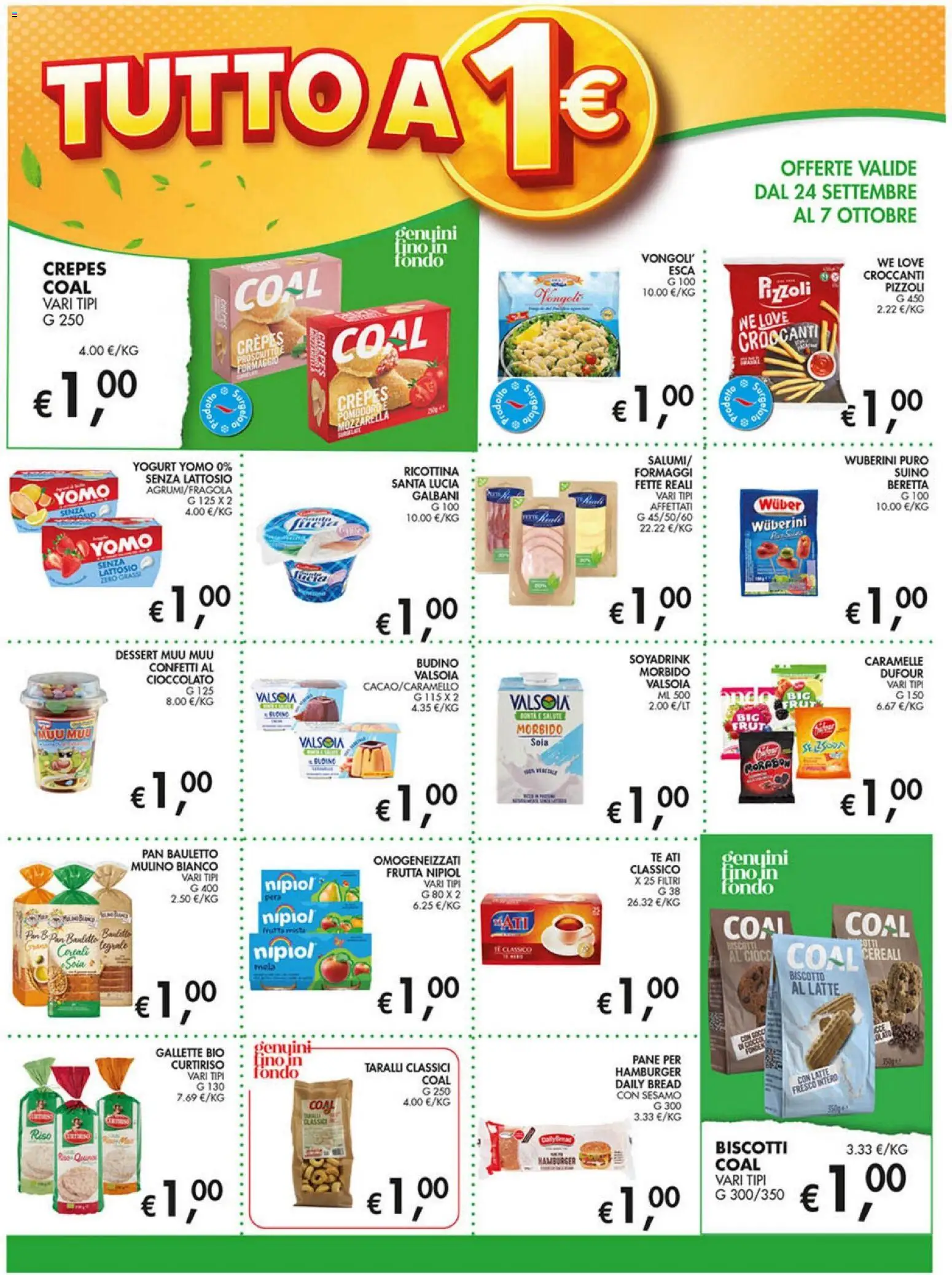 Volantino Coal del 24/09/2026 | Pagina: 2 | Prodotti: Caramelle, Frutta, Gallette, Dessert