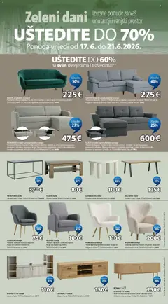 JYSK Katalog - Pregled kataloga iz trgovine JYSK, vrijedi od 17.06.2026 | Stranica: 9 | Proizvodi: Trosjed, Fotelja, Stolić, Dvosjed