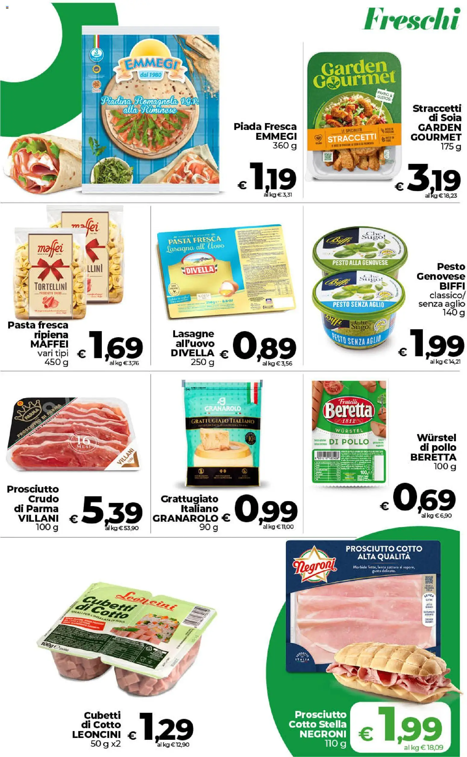 Volantino COOP del 31/07/2026 | Pagina: 6 | Prodotti: Prosciutto Cotto, Aglio, Pasta, Pesto