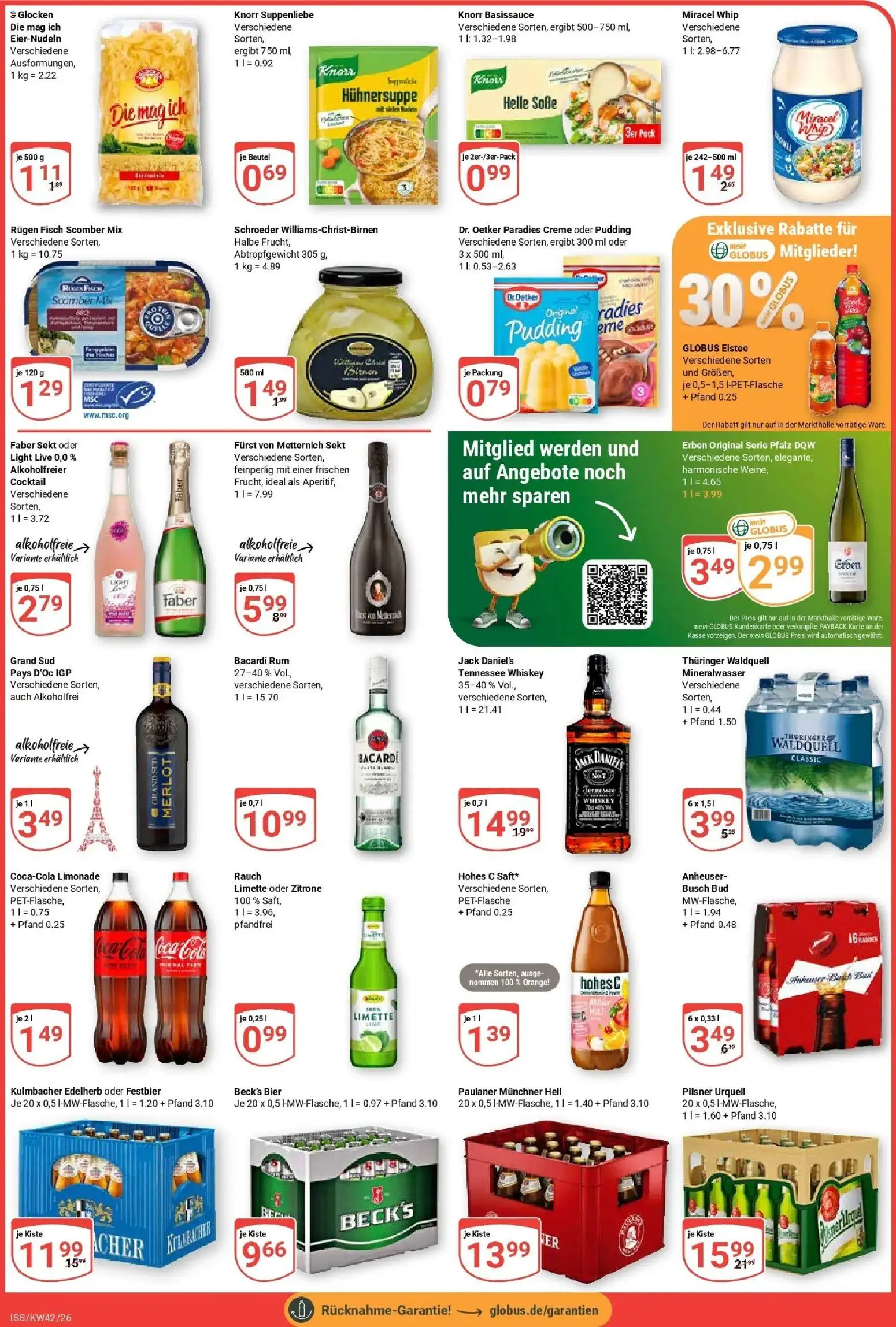 Globus Prospekt Isserstedt (ab 12.10.2026) » Angebote online | Seite: 3 | Produkte: Furst von metternich, Rum, Jack Daniel's, Zitrone