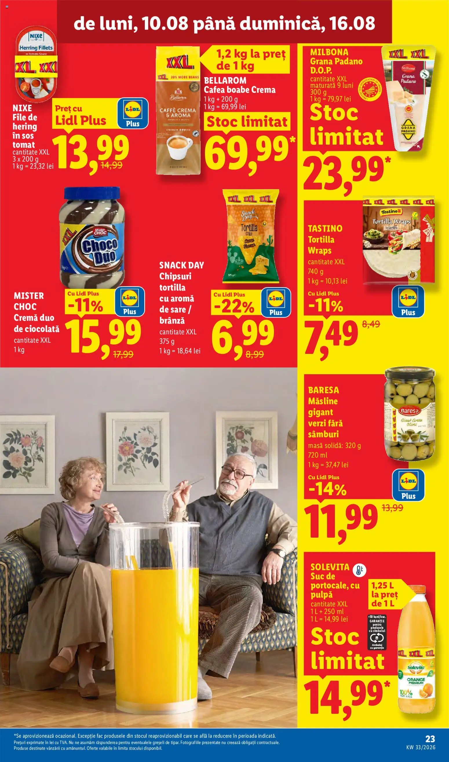 Noul catalog Lidl – valabil de la 10.08.2026 | Pagină: 23 | Produse: Masă, Cremă, Cafea, Sare