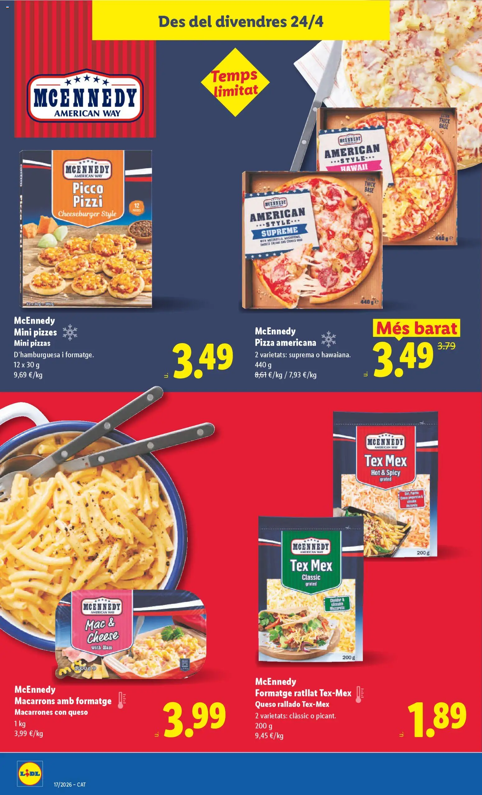 Lidl folleto │ válido desde el 20.04.2026 | Página: 30 | Productos: Queso, Pizza, Queso rallado, Té