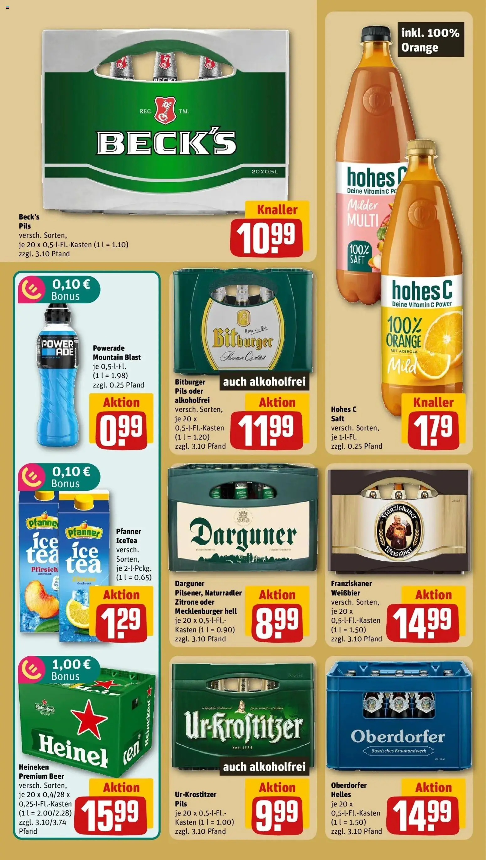 REWE Prospekt ab 31.08.2026 zum Blättern » Angebote | Seite: 20 | Produkte: Bitburger, Franziskaner, Pils, Powerade