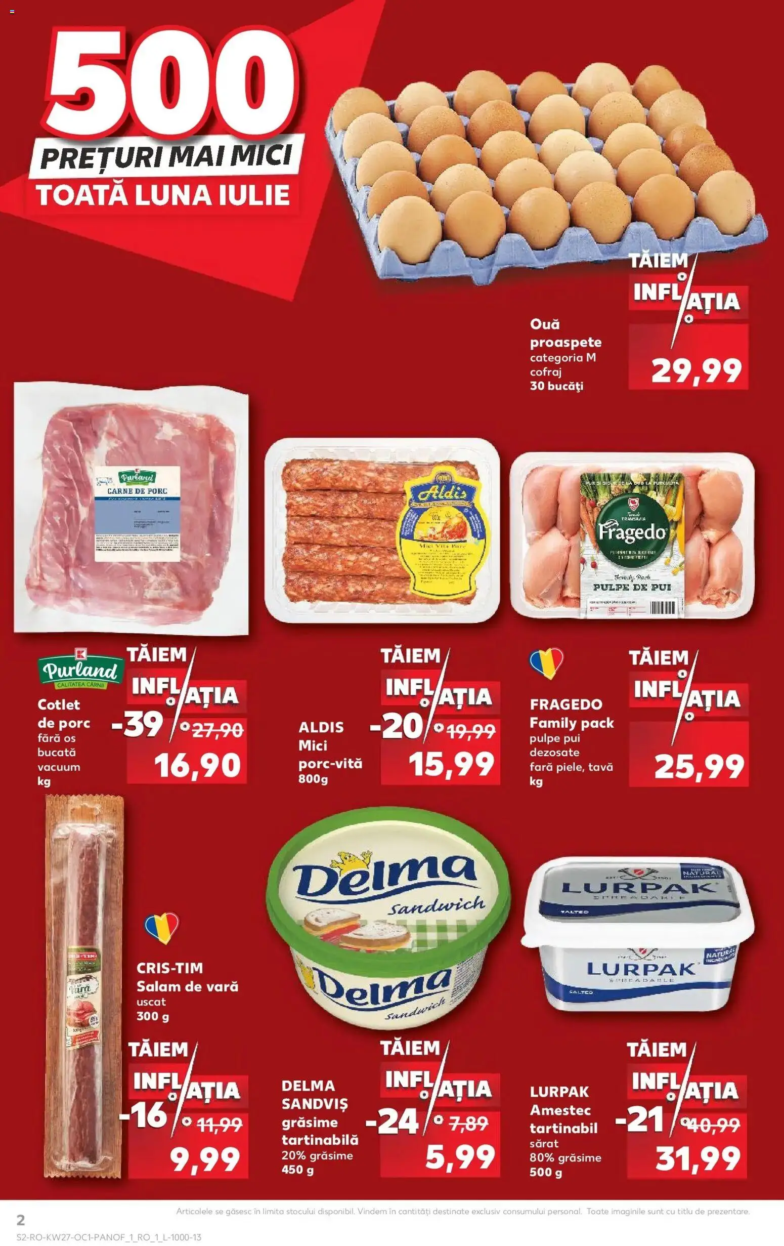 Noul catalog Kaufland – valabil de la 01.07.2026 | Pagină: 2 | Produse: Cotlet, Pui, Salam, Amestec