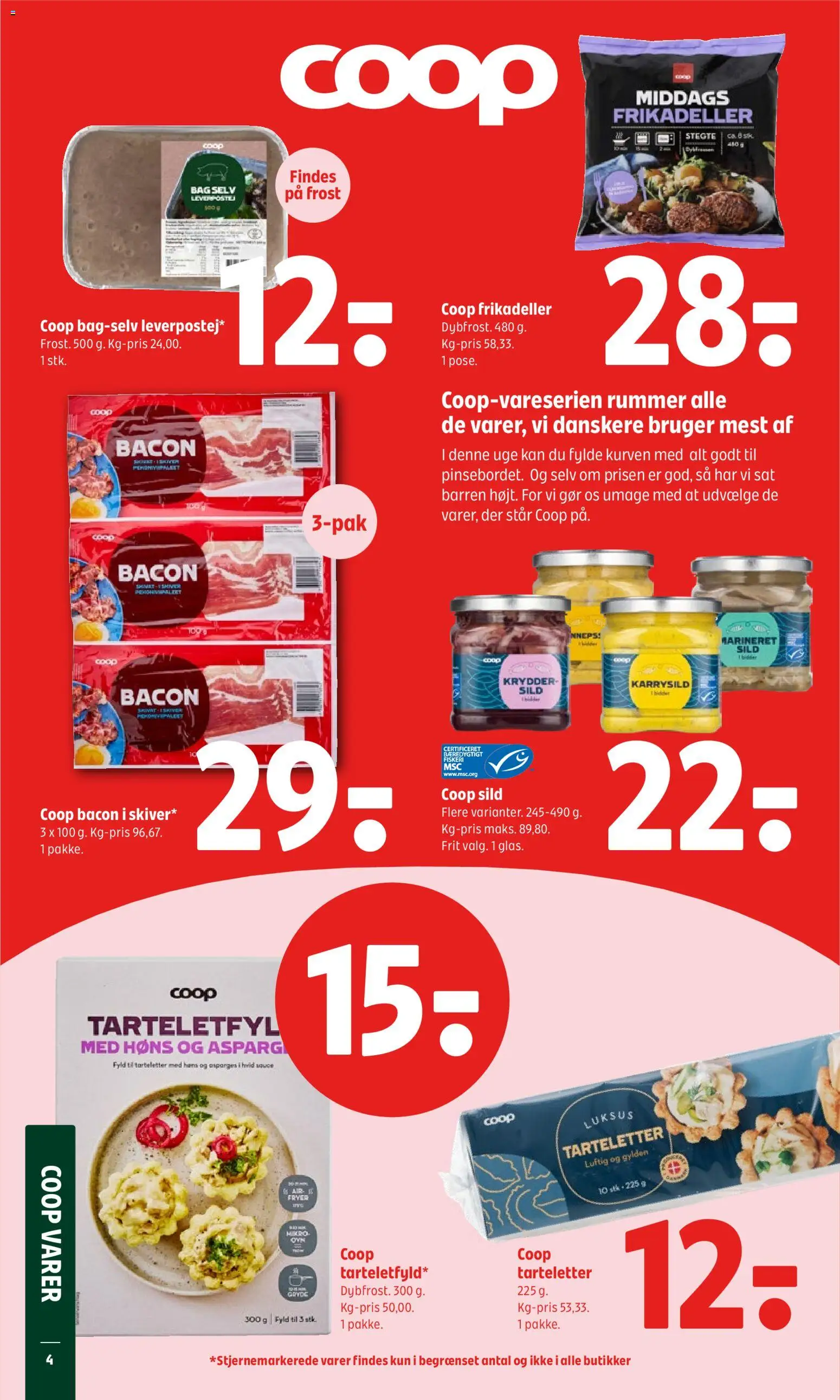 Coop 365 tilbudsavis – gyldig fra 21.05.2026 | Side: 5 | Produkter: Frikadeller, Bacon, Tarteletter, Asparges