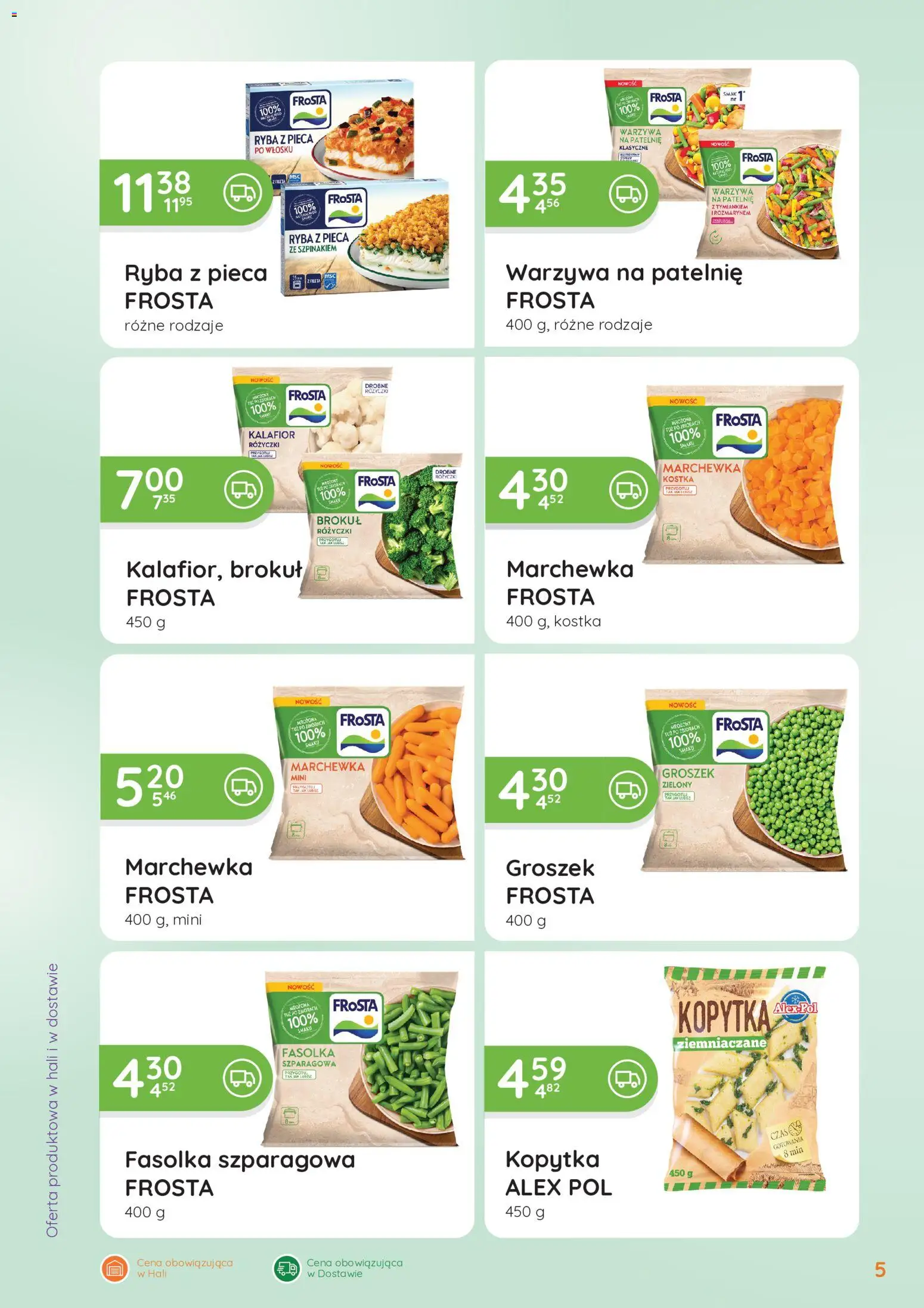 Eurocash gazetka - Oferta Handlowa od 01.06.2026 | Strona: 5 | Produkty: Groszek, Kalafior, Patelnie, Kopytka