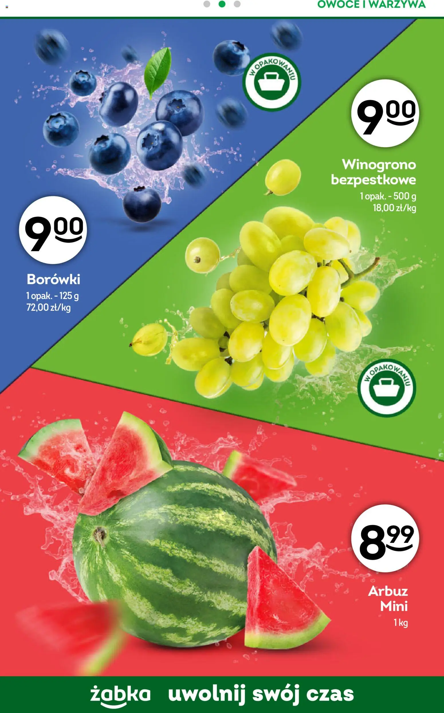 Żabka gazetka - Codzienne produkty od 09.09.2026 | Strona: 7 | Produkty: Arbuz, Borówki, Winogrono, Owoce