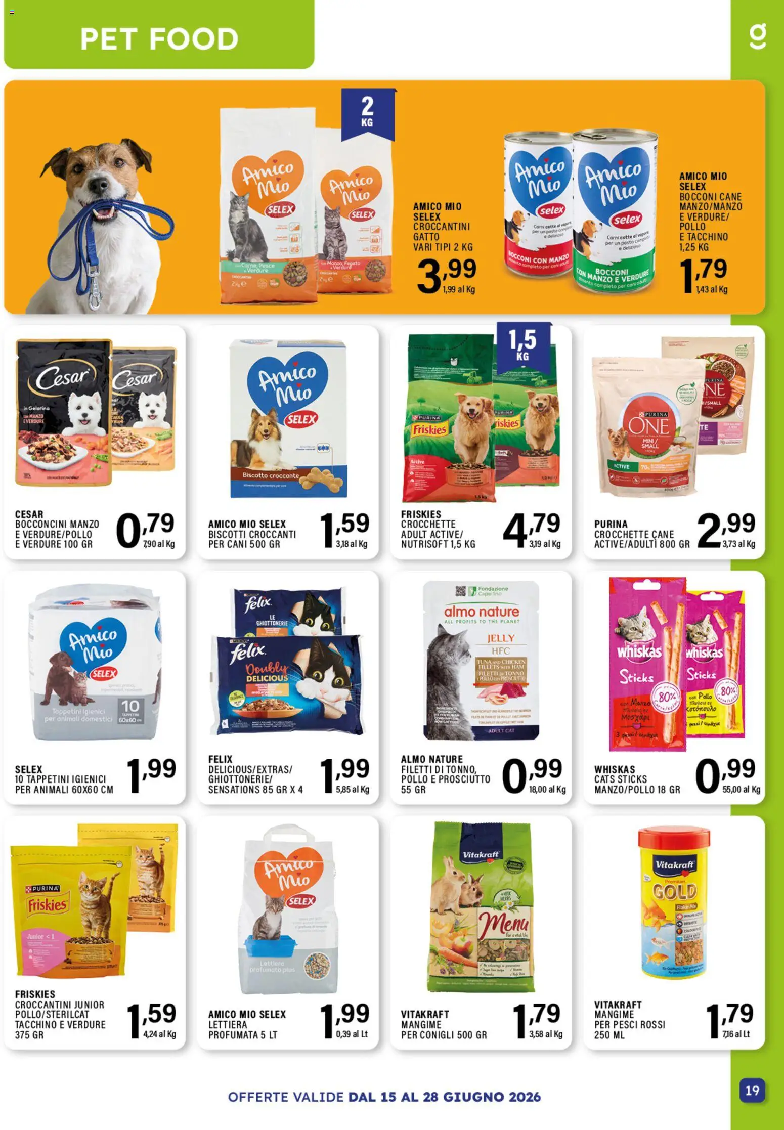 Volantino GECOP del 15.06.2026 | Pagina: 19 | Prodotti: Pollo, Biscotti, Crocchette, The
