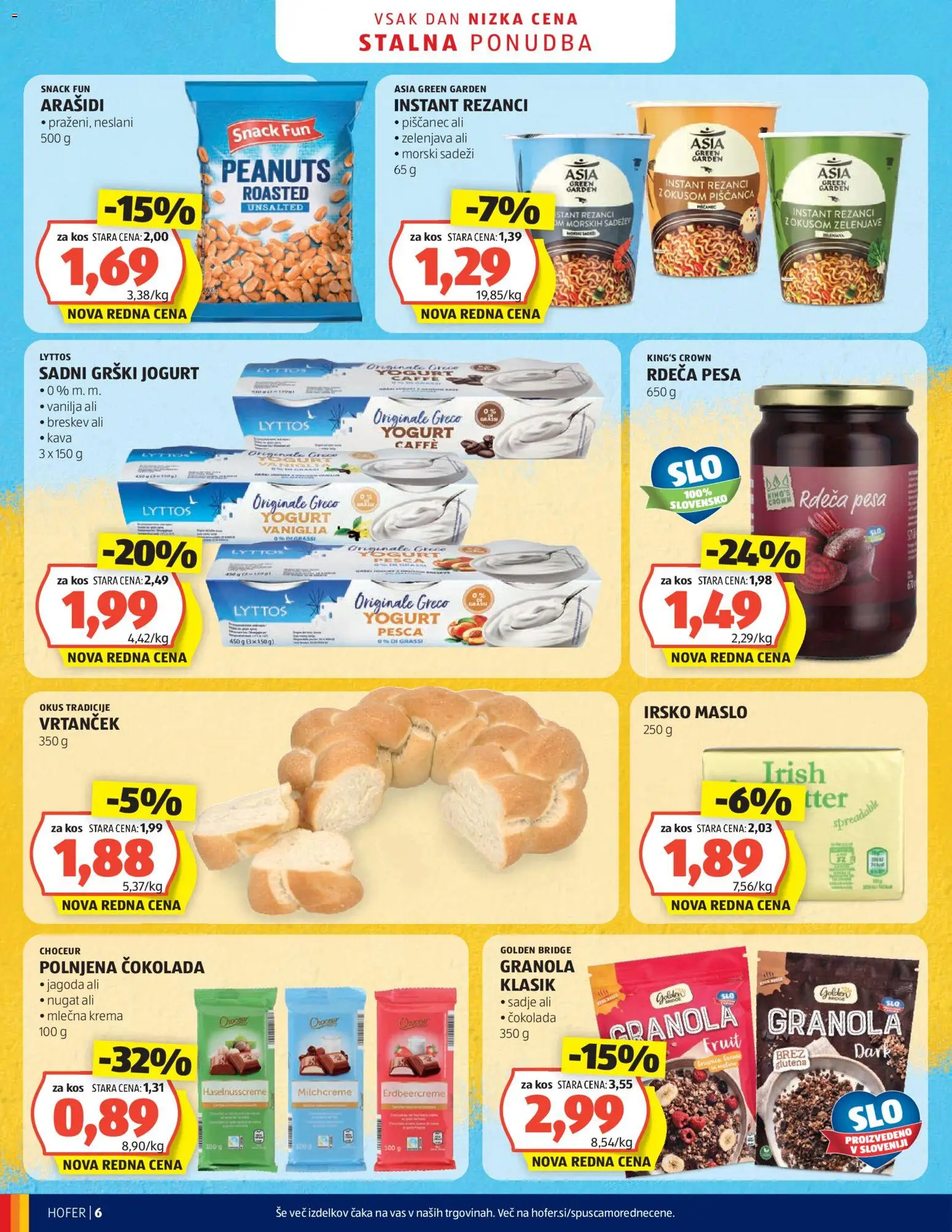 Hofer SI katalog | vrijedi od 21.10.2026 | Stranica: 6 | Proizvodi: Nugat, Jogurt, Kava, Rezanci
