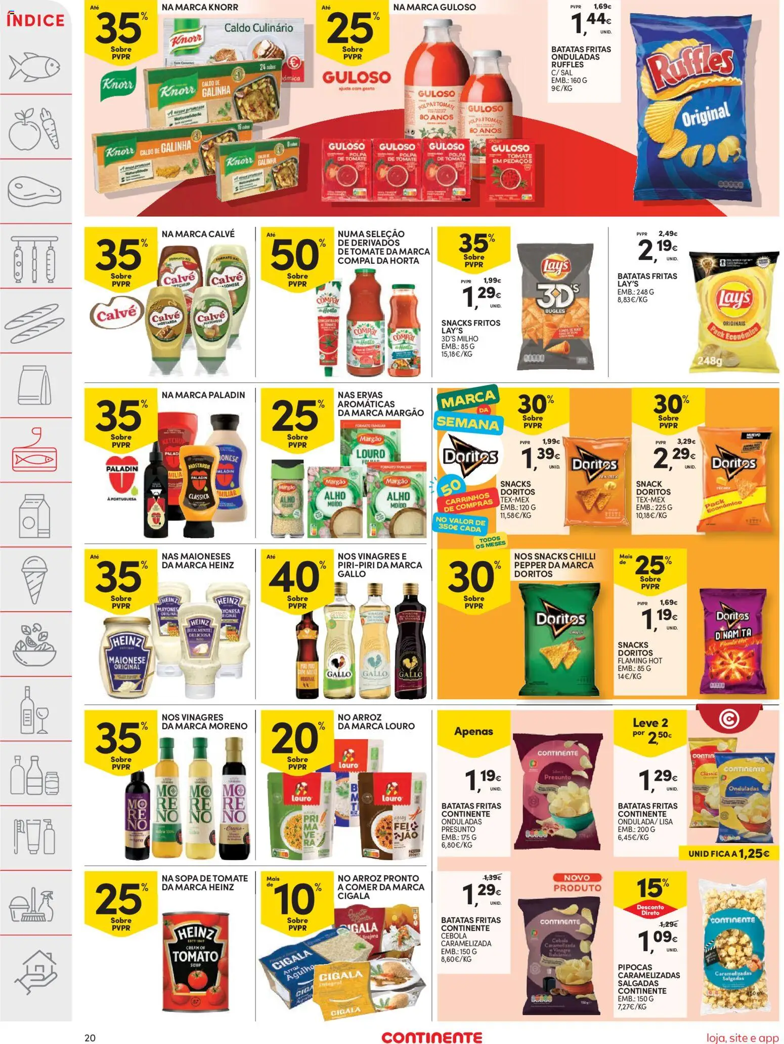 Continente folheto │ válido de 26.05.2026 | Página: 20 | Produtos: Presunto, Maionese, Arroz, Tomate