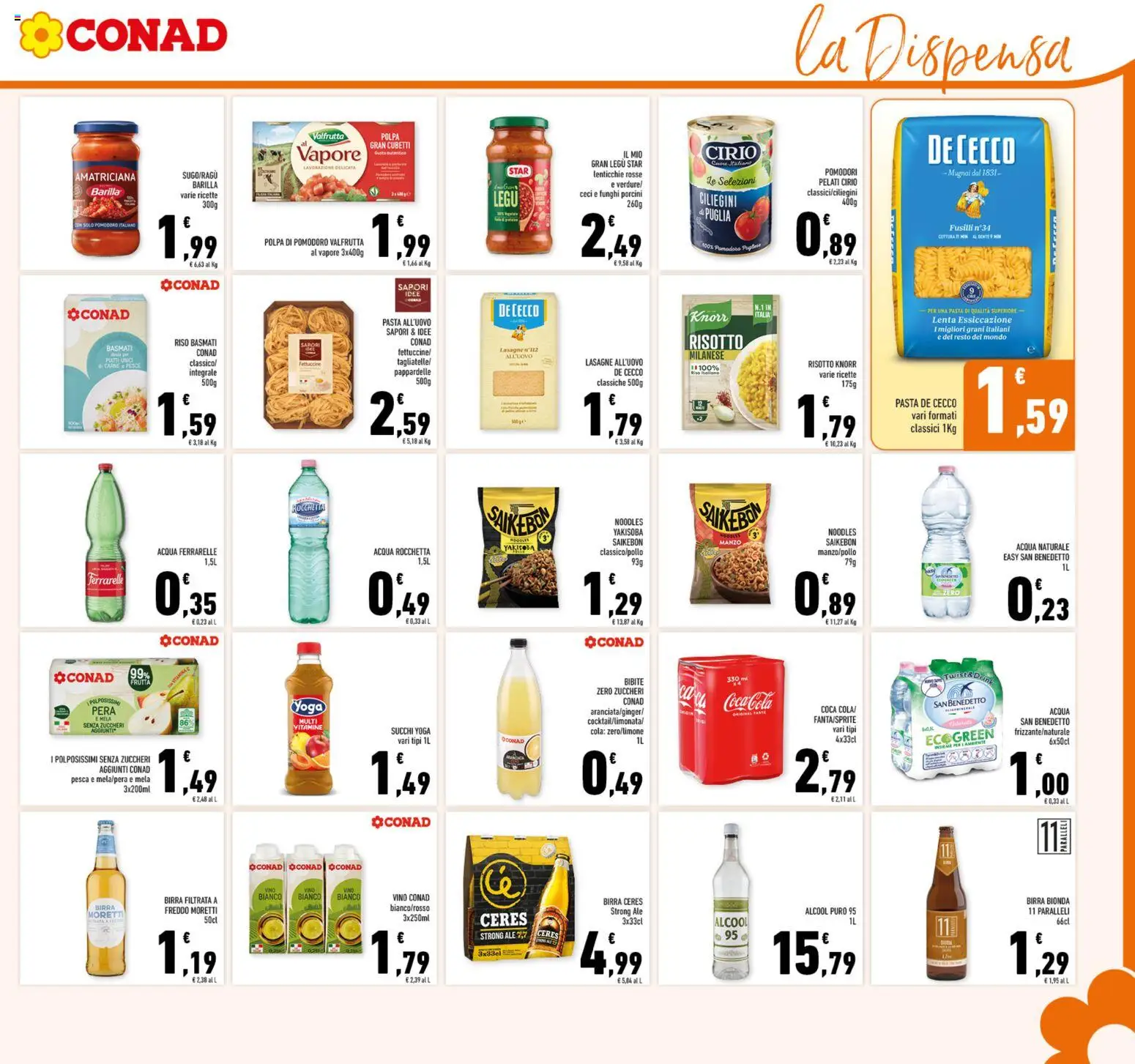 Volantino Conad del 11.03.2026 | Pagina: 17 | Prodotti: Lenticchie, Vino, Acqua naturale, Fettuccine