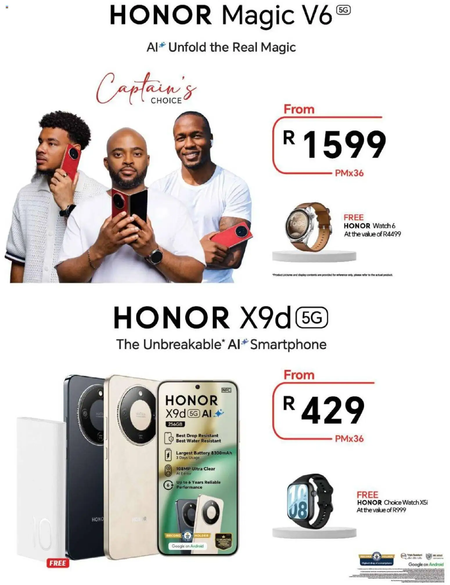 New Vodacom catalogue – valid from 01/10/2026 | Page: 10 | Products: Smartphone, Watch, Battery, Water