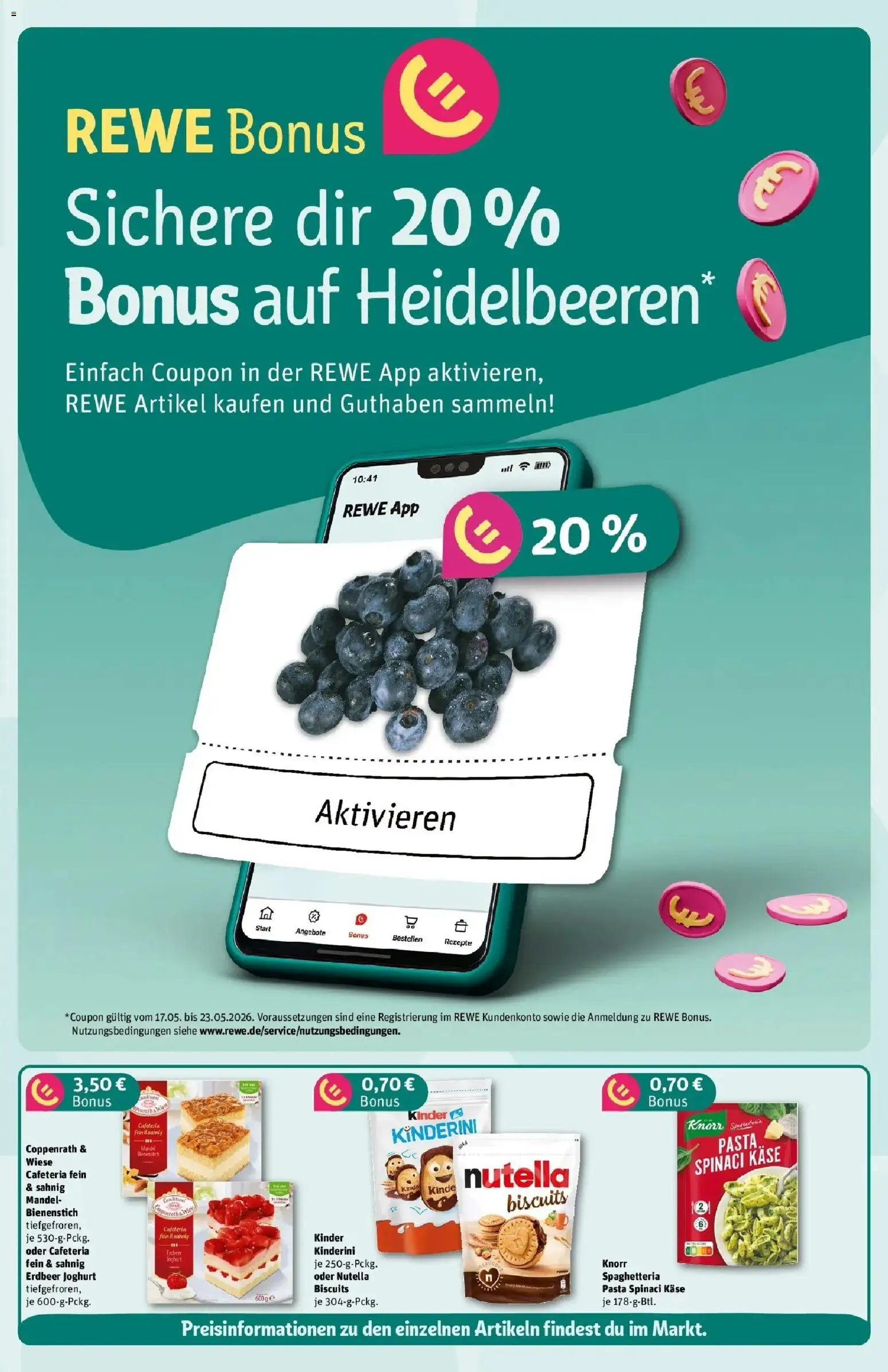 Rewe Prospekt Wiesbaden / Nordost – gültig ab 17.05.2026 | Seite: 3 | Produkte: Käse, Joghurt, Nutella, Pasta