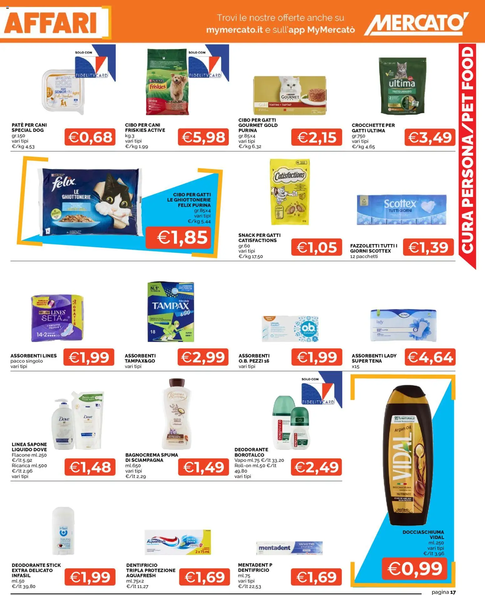 Volantino Mercatò del 20/07/2026 | Pagina: 17 | Prodotti: Paté, Sapone, Crocchette, Menta