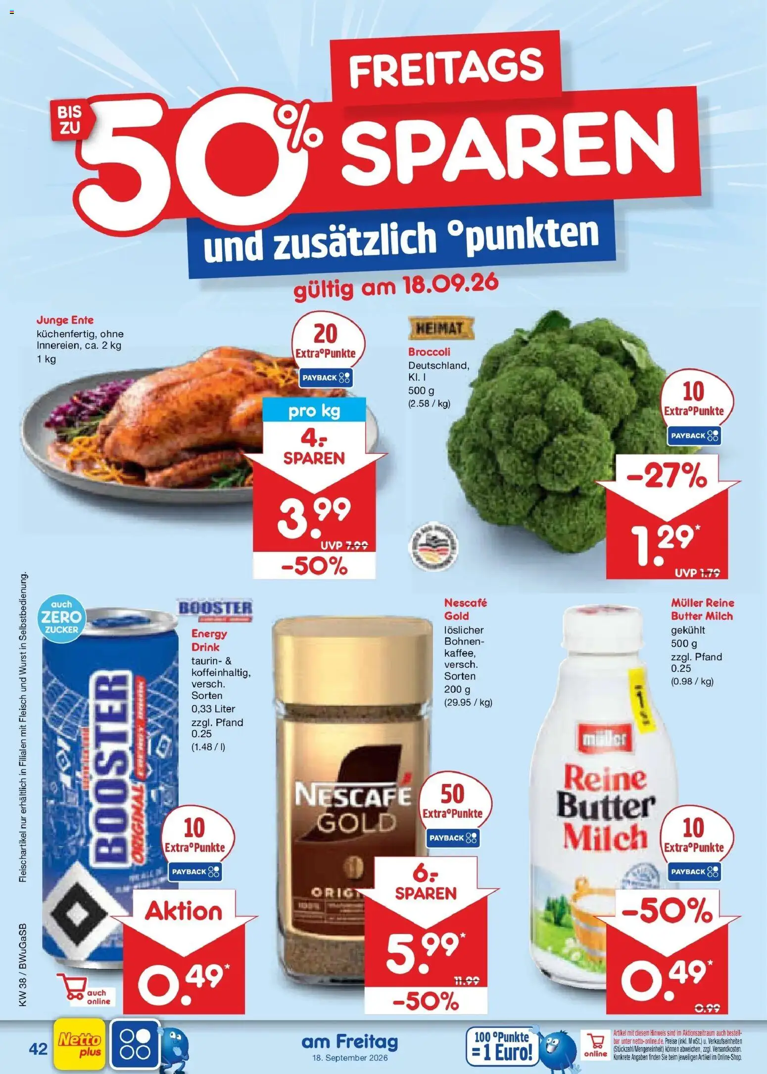 Netto Marken-Discount Prospekt Bielefeld – gültig ab 14.09.2026 | Seite: 56 | Produkte: Nescafe, Milch, Butter, Wurst