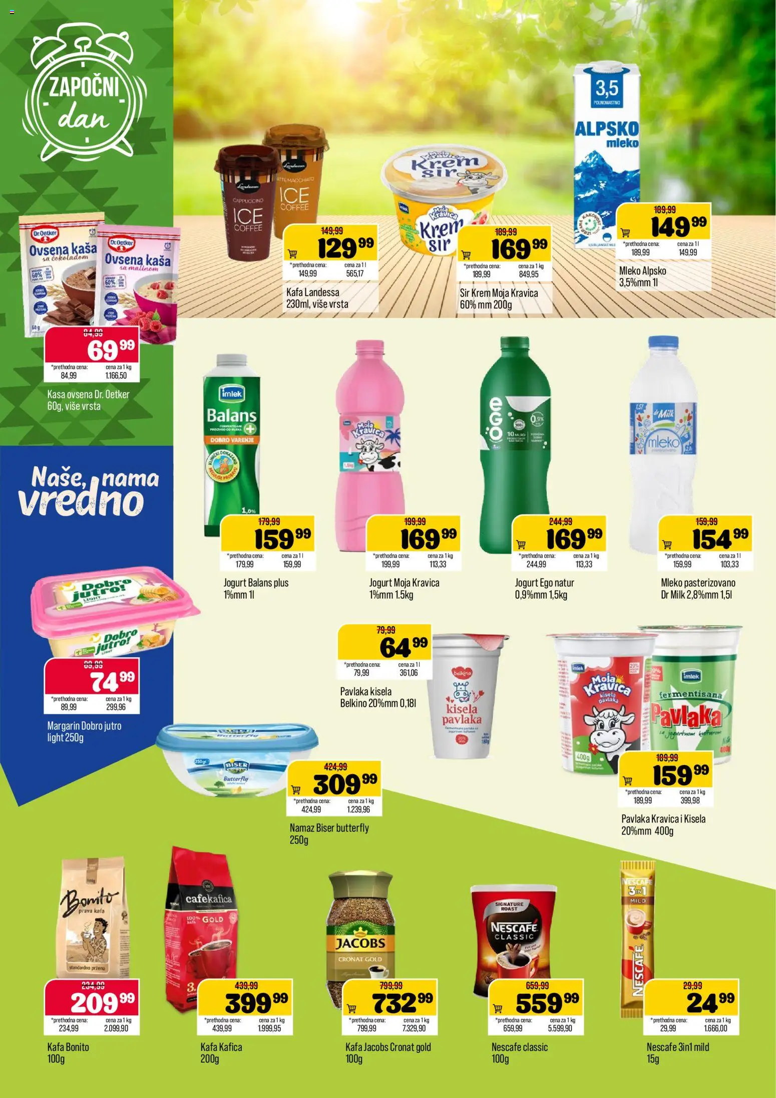Podunavlje katalog - važi od 09.09.2026 | Strana: 4 | Proizvode: Kisela pavlaka, Ovsena kaša, Dr. Oetker, Kafa