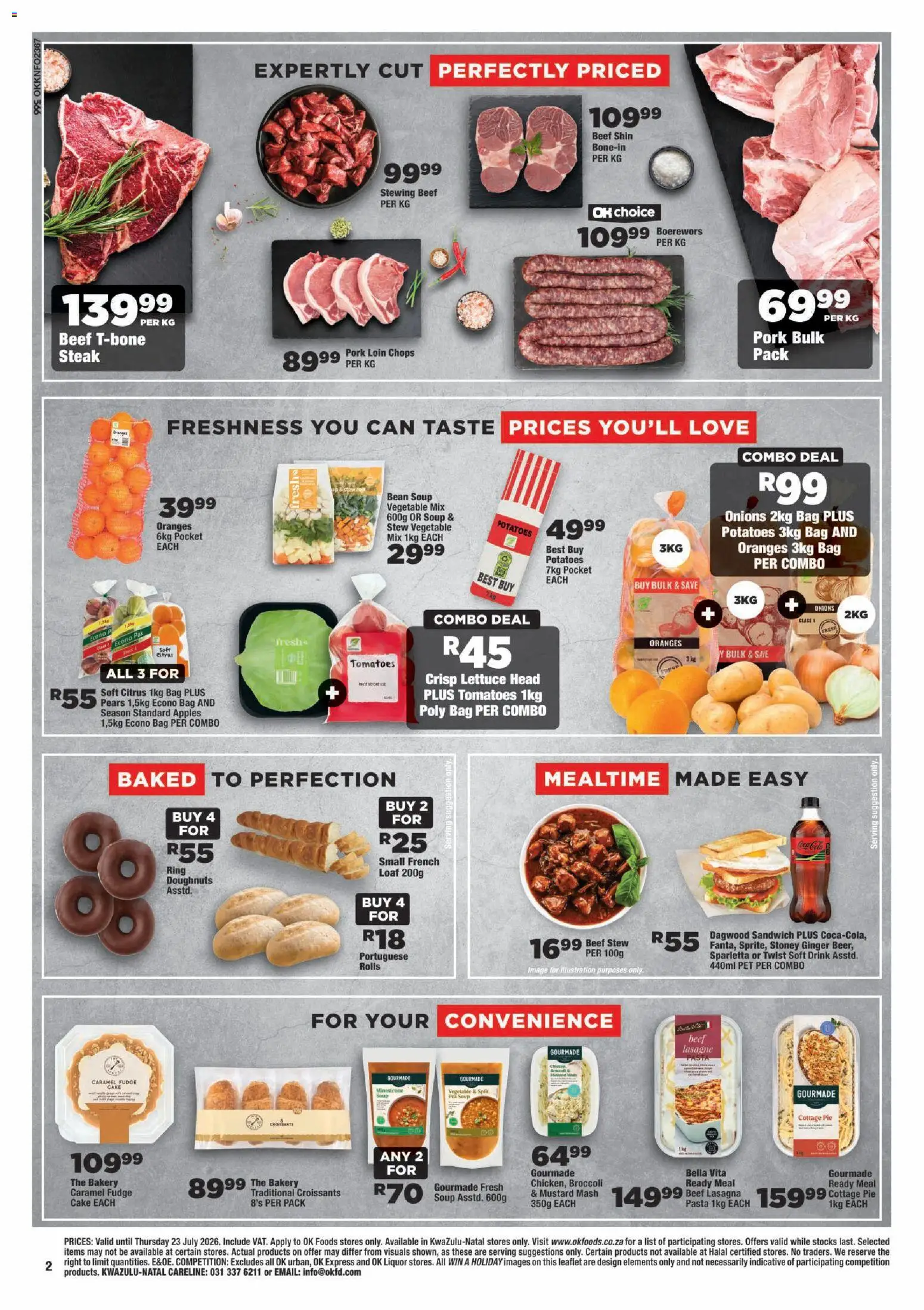 New OK Foods catalogue – valid from 15/07/2026 | Page: 2 | Products: Pears, Apples, Soup, Pea