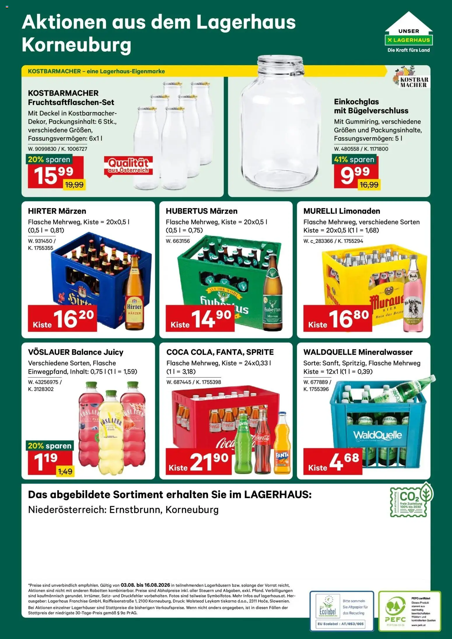 Lagerhaus - Wochen Angebote gültig ab 03.08.2026 | Seite: 8 | Produkte: Bier