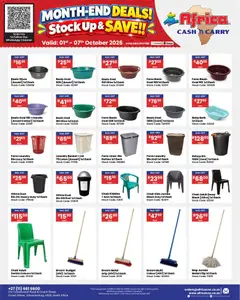 Africa Cash & Carry specials catalogue – valid from 01/10/2026 | Page: 63 | Products: Chair, Bath, Basket, Stock