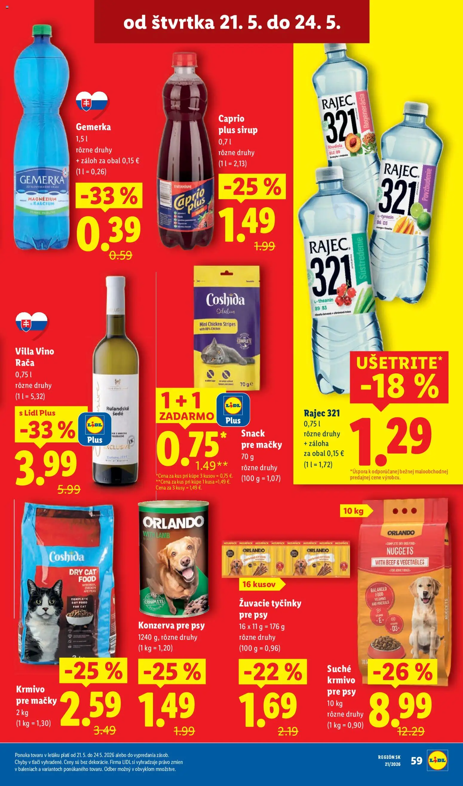 Nové Lidl akcie – leták je platný od 18.05.2026 | Strana: 75 | Produkty: Víno, Rajec, Gemerka