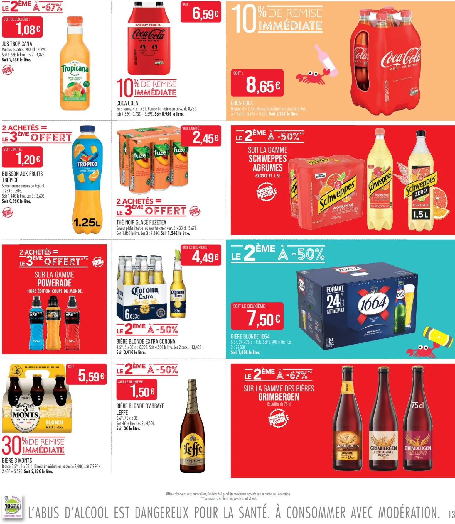 {H1} | Page: 13 | Produits: Citron, Orange, Bière, Thé