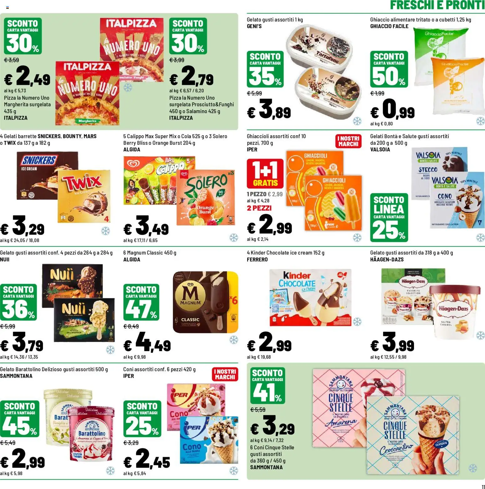 Volantino Iper del 12.06.2026 | Pagina: 11 | Prodotti: Pizza, Ghiaccioli, Funghi, Amarena