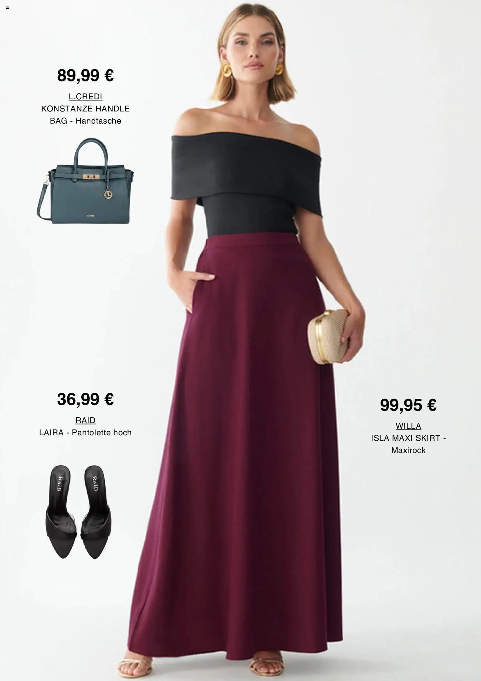 Zalando Prospekt – gültig ab 01.08.2026 | Seite: 3 | Produkte: Maxirock, Handtasche