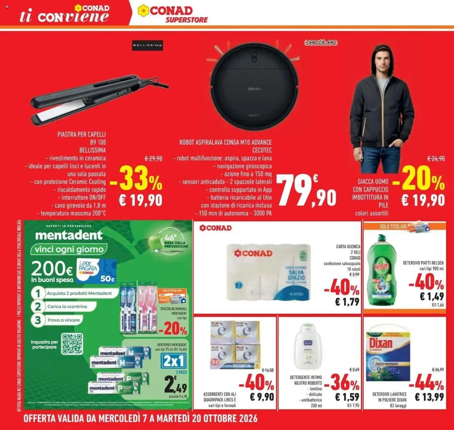 Anteprima volantino Conad dal 07/10/2026 prossima settimana | Pagina: 42 | Prodotti: Piatti, Cappuccio, Cavo, Robot