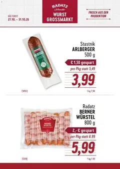 Radatz Flugblatt ab 27.10.2026 gültig