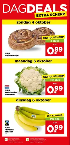 PLUS Nederlandse Bloemkool, PLUS Nederlandse Bloemkool - Voorbeeld van een folder van Plus, geldig van 30-09-2026 | Pagina: 45 | Producten: Bloemkool, Bananen