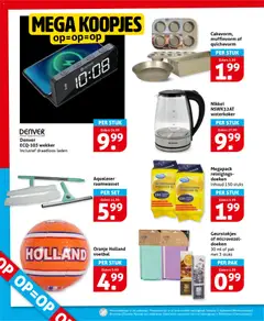 Hoogvliet folder - Voorbeeld van een folder van Hoogvliet, geldig van 13.05.2026 | Pagina: 28 | Producten: Ostyalap, Wekker, Waterkoker, Doeken