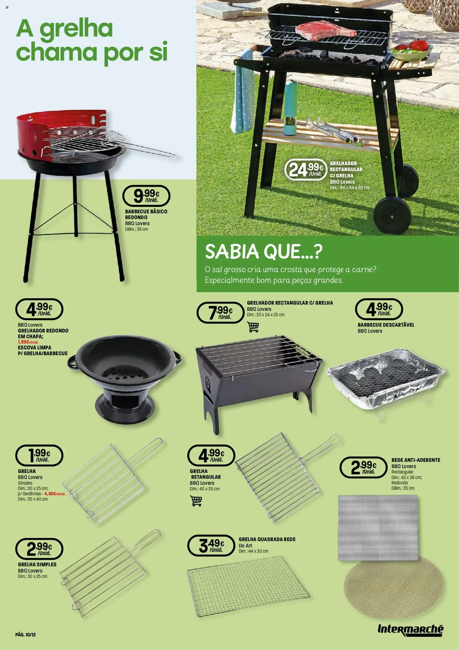 Intermarché folheto Aire Livre Super │ válido de 07.05.2026 | Página: 10 | Produtos: Sal, Sardinhas, Carne