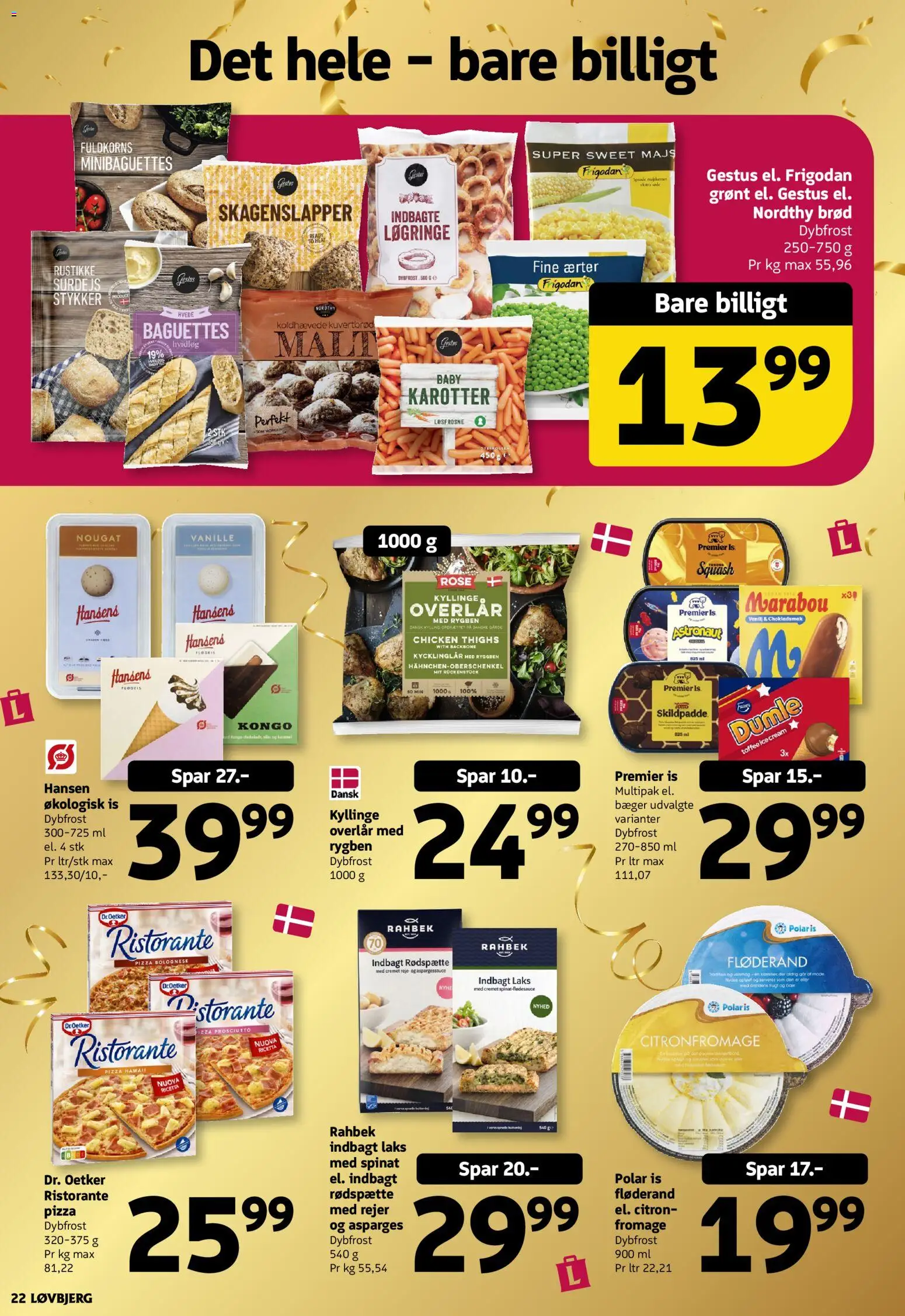 Løvbjerg tilbudsavis – gyldig fra 07/08/2026 | Side: 22 | Produkter: Majs, Is, Nougat, Laks