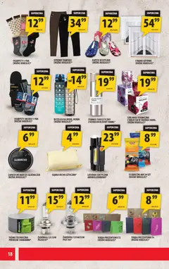 Pogląd oferty "Arhelan gazetka" - ważna od 09.10.2026 | Strona: 18 | Produkty: Spodnie, Torba, Skarpety męskie, Termos