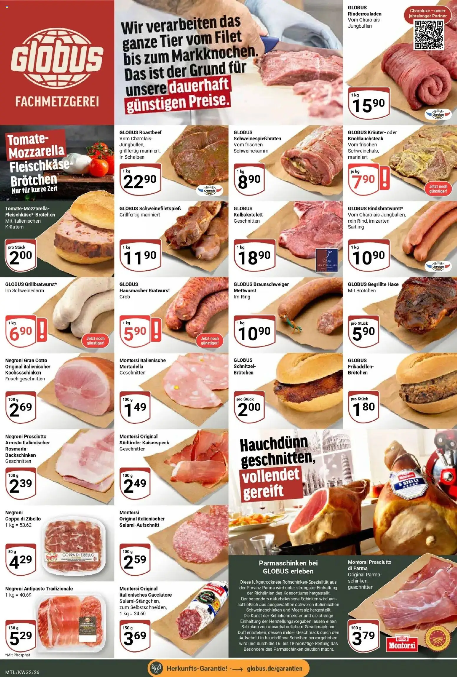 Globus Prospekt Maintal-Dörnigheim (ab 03.08.2026) » Angebote online | Seite: 10 | Produkte: Mozzarella, Bratwurst, Roastbeef, Schinken
