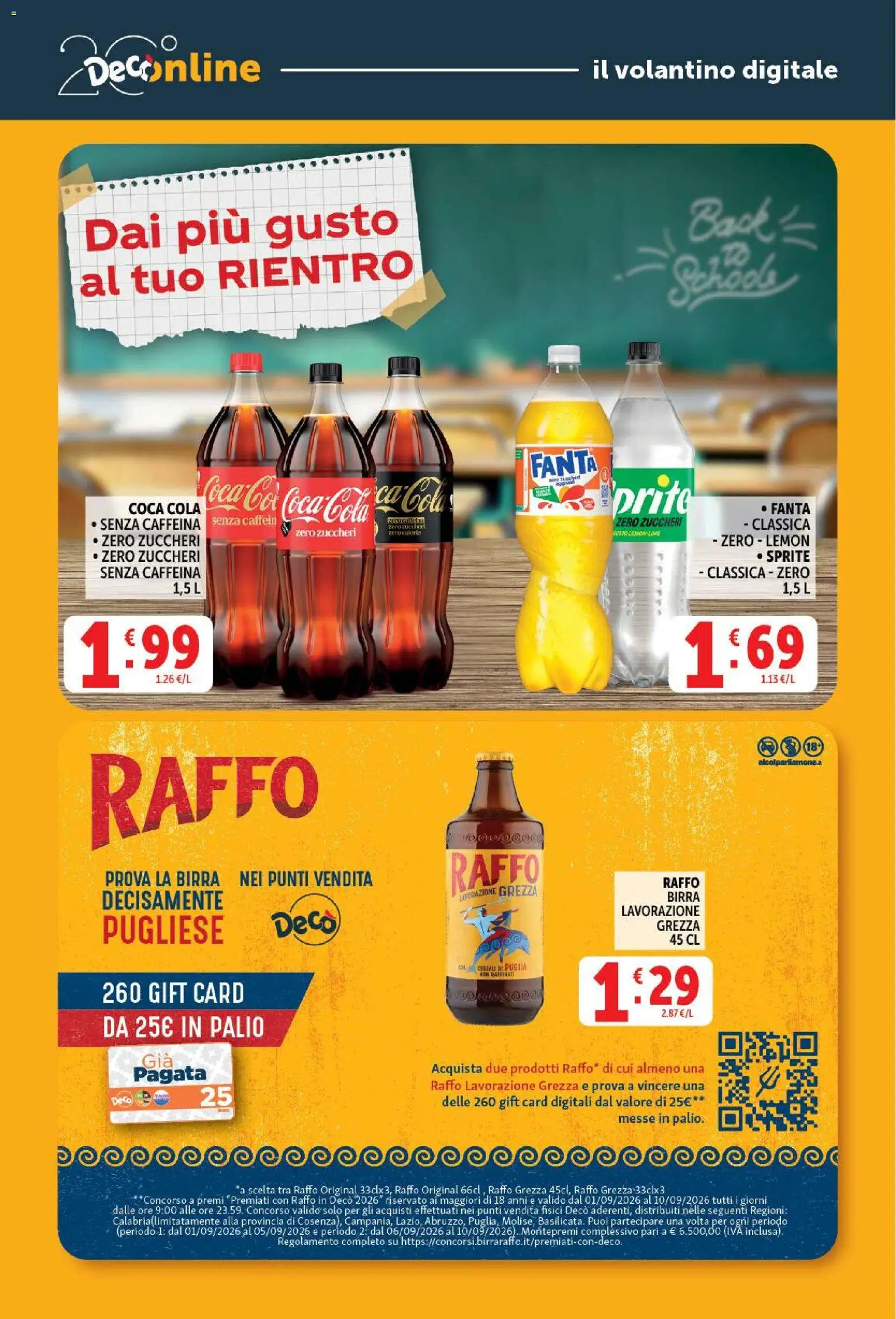 Volantino Decò del 01/09/2026 | Pagina: 29 | Prodotti: Birra, Lime, Fanta, Coca Cola