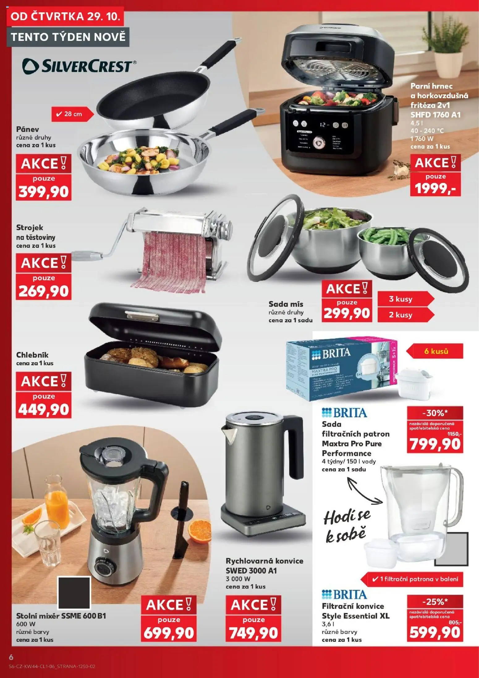 Kaufland leták - Plzeň od 29.10.2026 | Strana: 6 | Produkty: Pánev, Konvice, Rychlovarná konvice, Stolní mixér