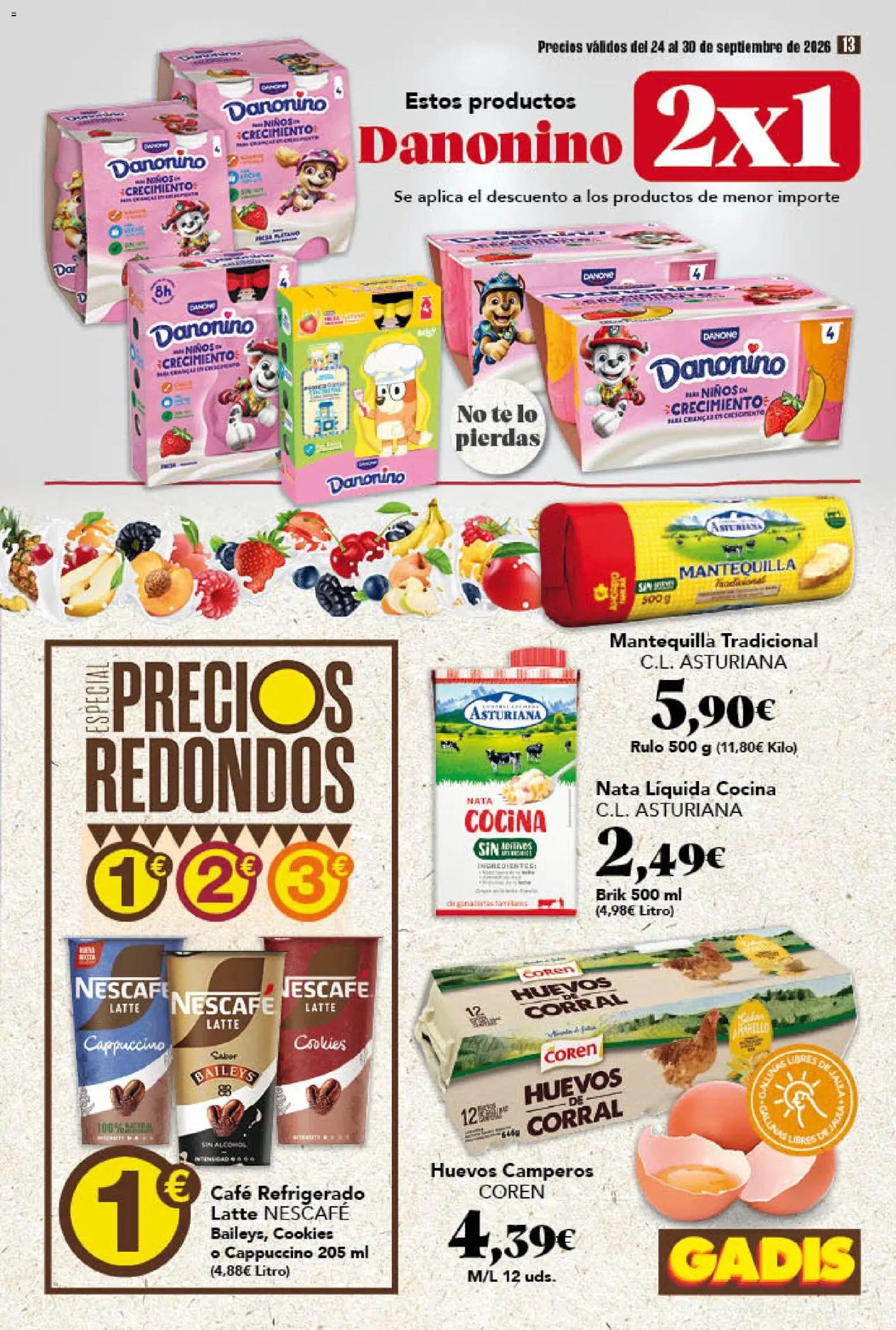 Gadis folleto │ válido desde el 24/09/2026 | Página: 13 | Productos: Baileys, Ingredientes, Té, Mantequilla
