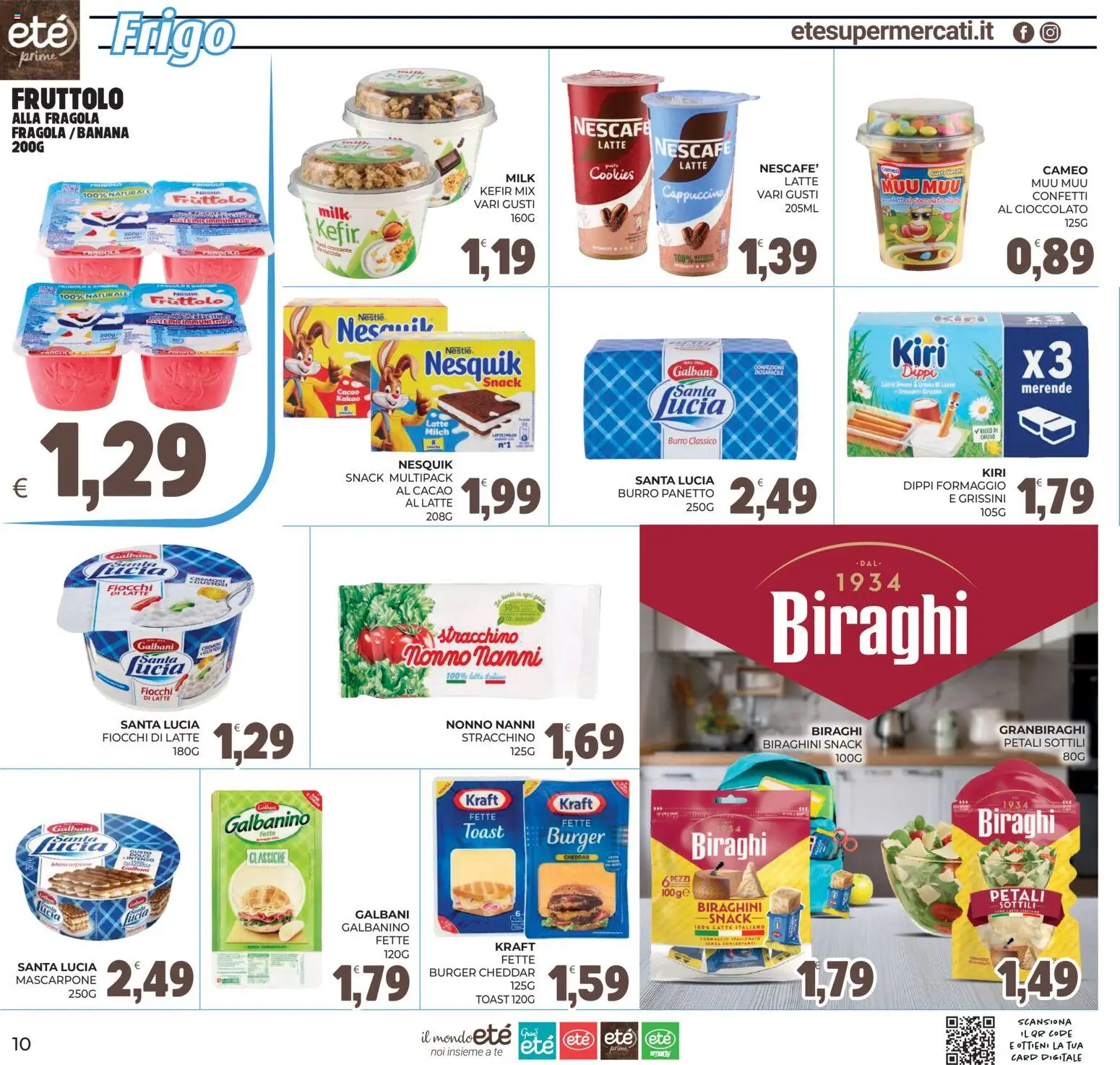Volantino Eté del 22/09/2026 | Pagina: 10 | Prodotti: Fiocchi, Cheddar, Latte, Stracchino