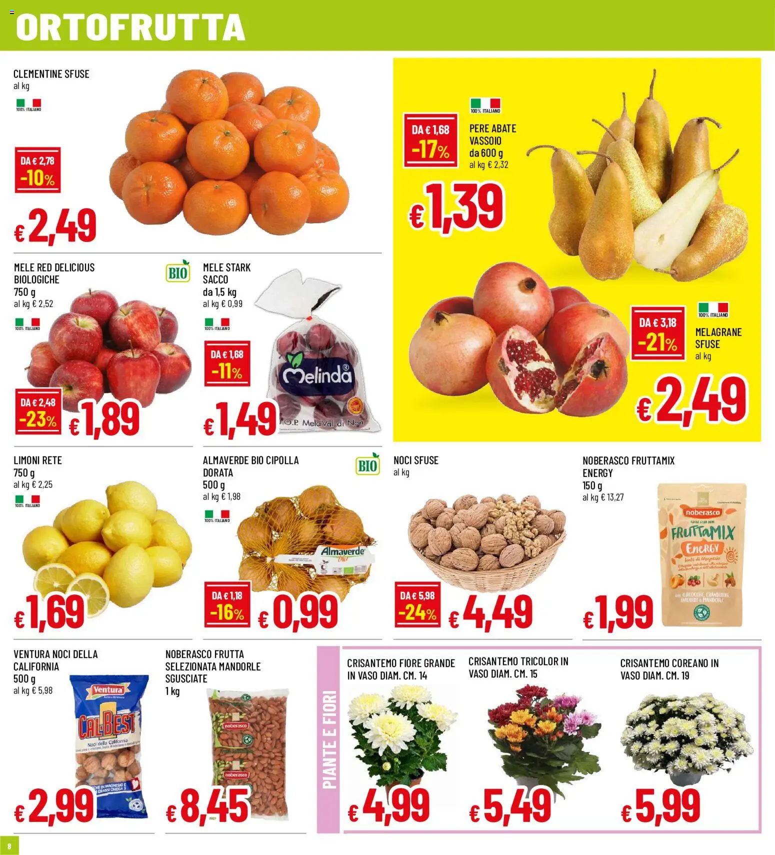 Volantino Galassia del 29/10/2026 | Pagina: 8 | Prodotti: Noci, Limoni, Vassoio, Vaso