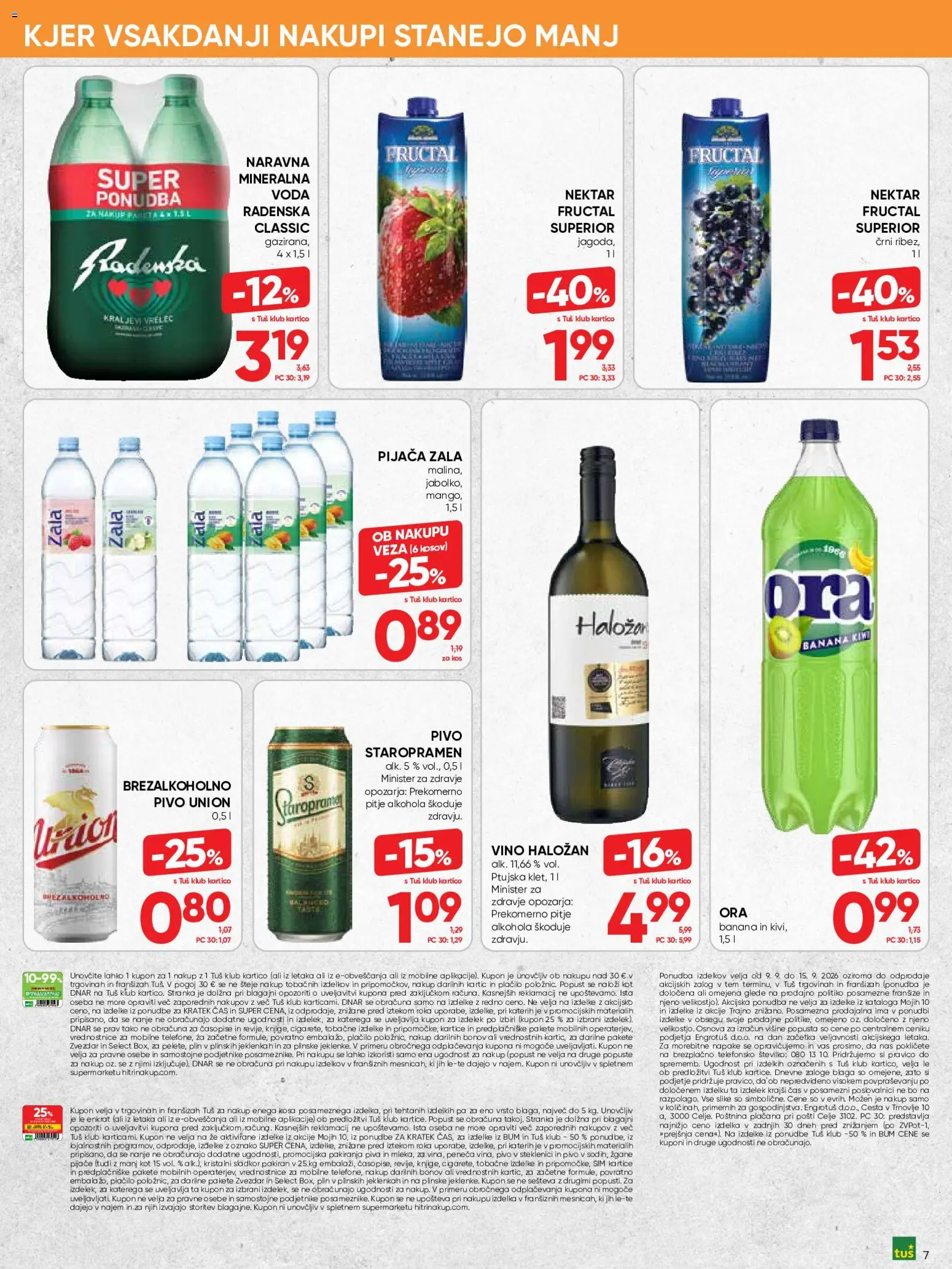 Novi Tuš katalog ponudbe – veljaven od 09.09.2026 | Stran: 7